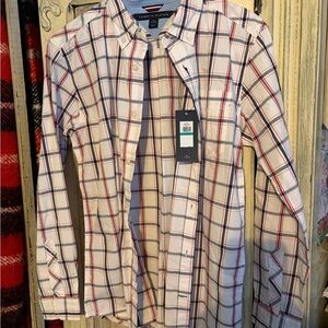 Tommy Hilfiger Men's Checkered Shirt Jacket - Red, Blue, White